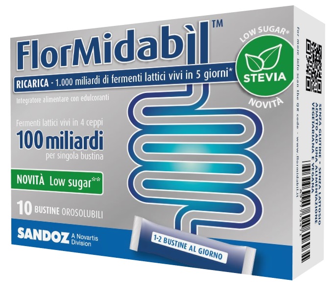 FLORMIDABIL RICARICA 10 BUSTINE CON STEVIA - farmacialombardia.it