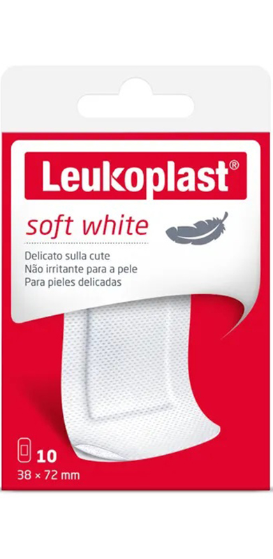 LEUKOPLAST SOFT WHITE 72 X 38 CM 10 PEZZI - farmacialombardia.it