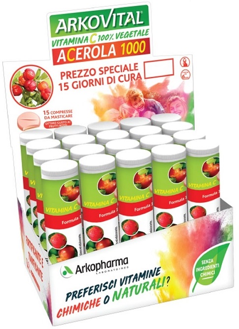 ARKOVITAL ACEROLA 1000 15 COMPRESSE - farmacialombardia.it