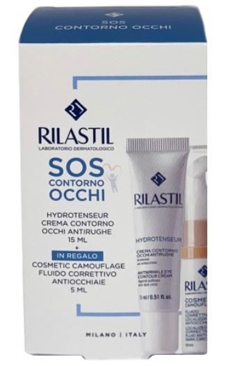 RILASTIL HYDROTENSEUR COFANETTO OCCHI 2 PEZZI CON CREMA CONTORNO OCCHI 15 ML + RILASTIL CAMOUFLAGE FUIDO CORRETTIVO ANTIOCCHIAIE 5 ML - farmacialombardia.it