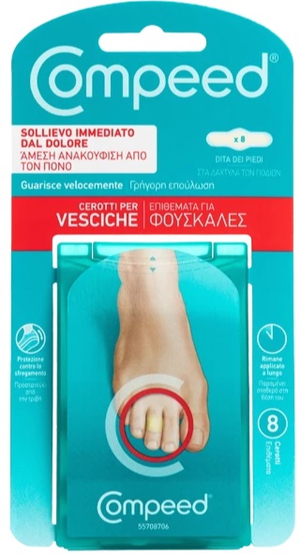 COMPEED CEROTTI PER VESCICHE DITA PIEDI 8 PEZZI CARTON - farmacialombardia.it