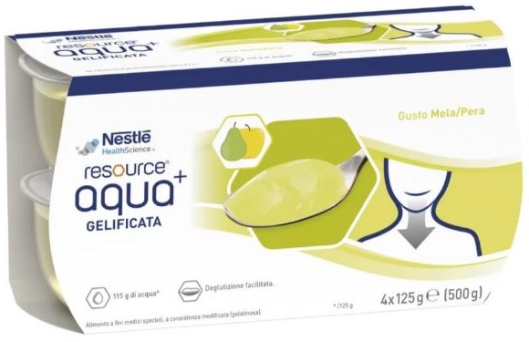 RESOURCE AQUA ACQUA GELIFICATA+APPLEPEAR CUP 6 4X125 G - farmacialombardia.it