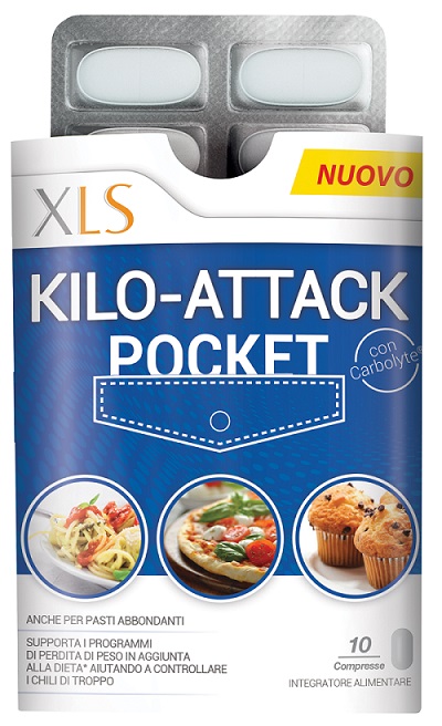 XLS KILO ATTACK POCKET 10 COMPRESSE - farmacialombardia.it