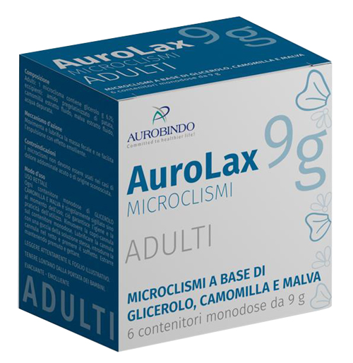 MICROCLISMI PER ADULTI AUROLAX 6 CONTENITORI 9 G - farmacialombardia.it