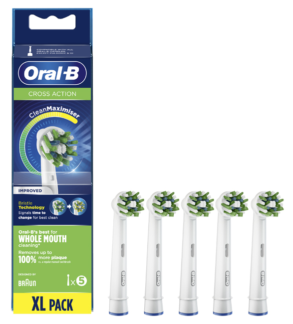ORALB CROSS ACTION EB50 TESTINE PER SPAZZOLINO ELETTRICO 5 PEZZI - farmacialombardia.it