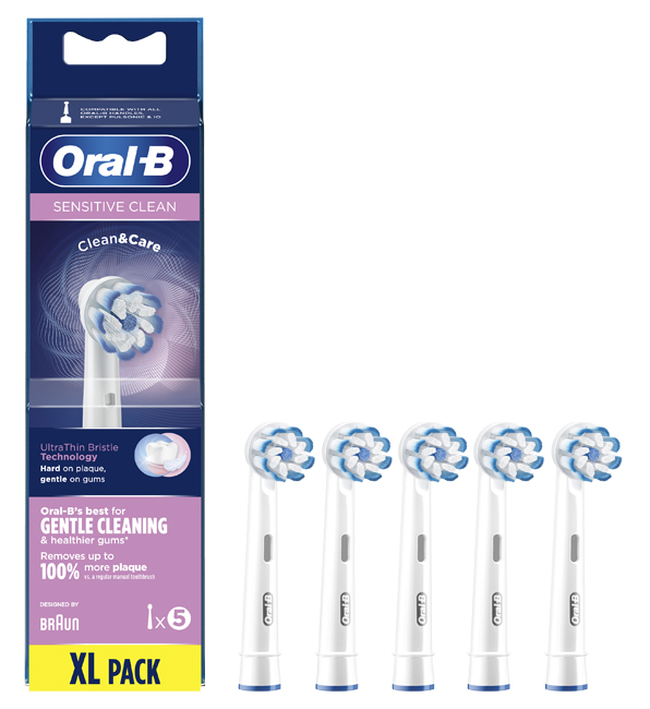 ORALB SENSITIVE CLEAN EB60 TESTINE PER SPAZZOLINO ELETTRICO 5 PEZZI - farmacialombardia.it