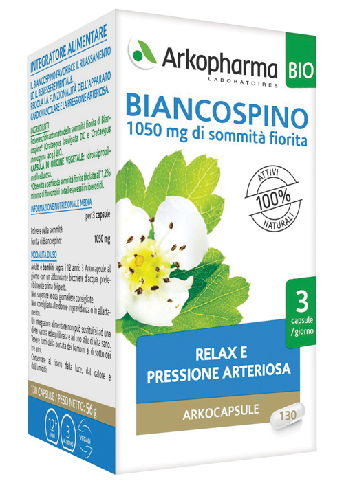 ARKO CAPSULE BIANCOSPINO BIO 130 CAPSULE - farmacialombardia.it