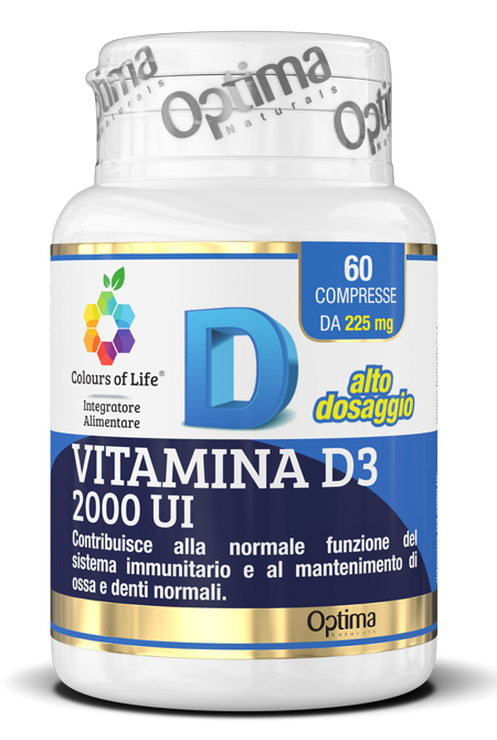 COLOURS OF LIFE VITAMINA D3 2000 UI 60 COMPRESSE - farmacialombardia.it