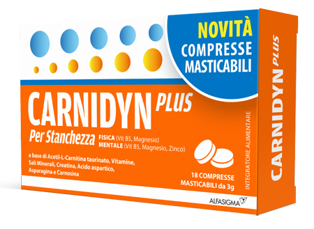 CARNIDYN PLUS 18 COMPRESSE MASTICABILI - farmacialombardia.it
