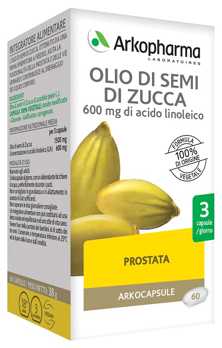 ARKO CAPSULE OLIO SEMI ZUCCA 60 CAPSULE - farmacialombardia.it