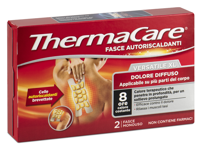 FASCIA AUTORISCALDANTE VERSATILE THERMACARE XL 2 PEZZI - farmacialombardia.it