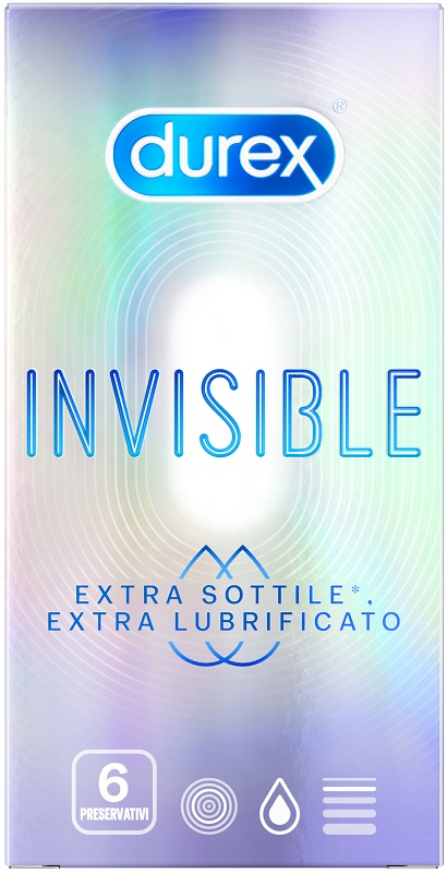 DUREX INVISIBLE EXTRA LUBRIFICATO 6 PEZZI - farmacialombardia.it