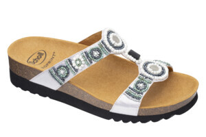 NEW BOGOTA' WEDGE SATIN+BEADS W ARGENTO/MULTI 40 - farmacialombardia.it