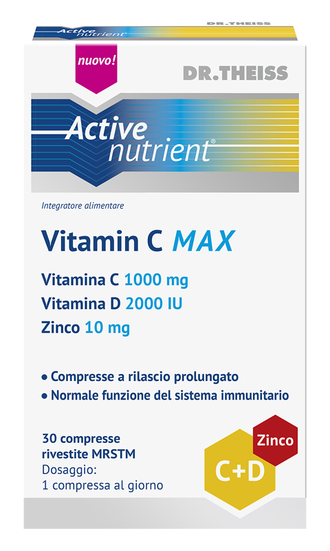 THEISS ACTIVE NUTRIENT VITAMIN C MAX 30 COMPRESSE - farmacialombardia.it