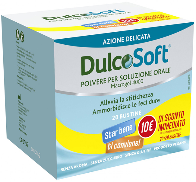 DULCOSOFT 20 BUSTINE BIPACK 1+1 - farmacialombardia.it
