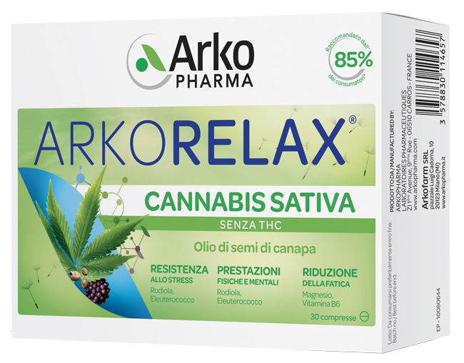 ARKORELAX CANNABIS SATIVA 30 COMPRESSE - farmacialombardia.it