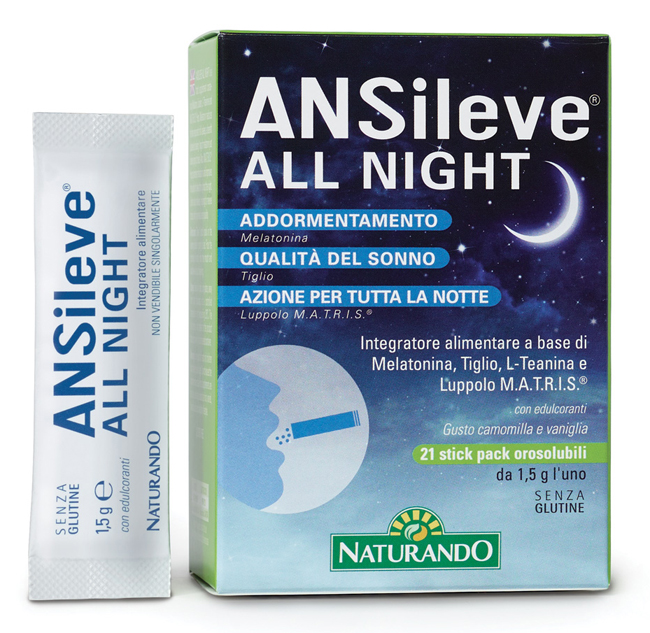 ANSILEVE ALL NIGHT 21 STICK PACK OROSOLUBILI - farmacialombardia.it