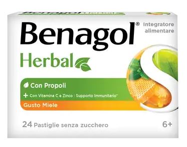 BENAGOL HERBAL MIELE 24 PASTIGLIE - farmacialombardia.it