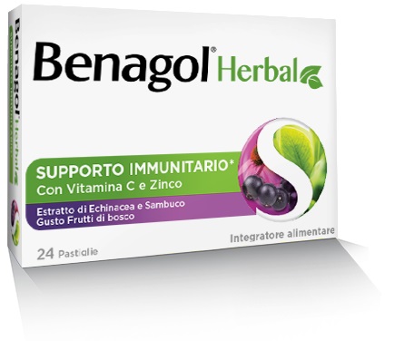 BENAGOL HERBAL FRUTTI DI BOSCO 24 PASTIGLIE - farmacialombardia.it