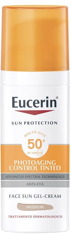 EUCERIN SUN PHOTOAGING CONTROL TINTED GEL CREME SPF50+ MEDIUM 50 ML - farmacialombardia.it
