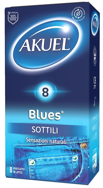 PROFILATTICO AKUEL BLUES SOTTILE 8 PEZZI - farmacialombardia.it