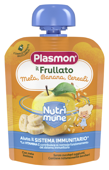 PLASMON NUTRI-MUNE MELA/BANANA/CEREALI 85 G - farmacialombardia.it