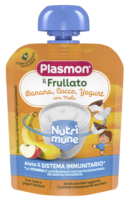 PLASMON NUTRI-MUNE BANANA/COCCO/YOGURT CON MELA 85 G - farmacialombardia.it