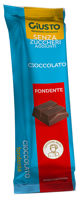 GIUSTO SENZA ZUCCHERO BARRETTA CIOCCOLATO FONDENTE 42 G - farmacialombardia.it