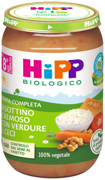 HIPP RISOTTINO CREMOSO VERDURE CECI 220 G - farmacialombardia.it