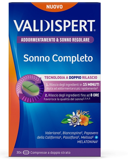 VALDISPERT SONNO COMPLETO 30 COMPRESSE A DOPPIO STRATO - farmacialombardia.it