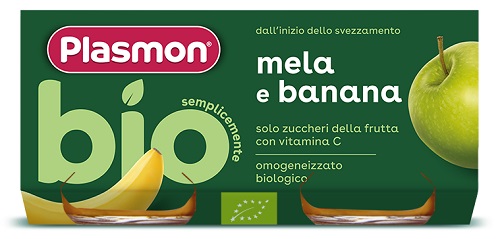 PLASMON OMOGENEIZZATO BIO BANANA MELA 2 VASETTI X 80 G - farmacialombardia.it